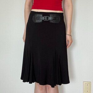 Vintage Daniel Laurent Black Flowy Skirt